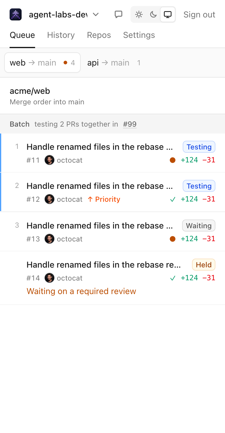 The dashboard works on a phone